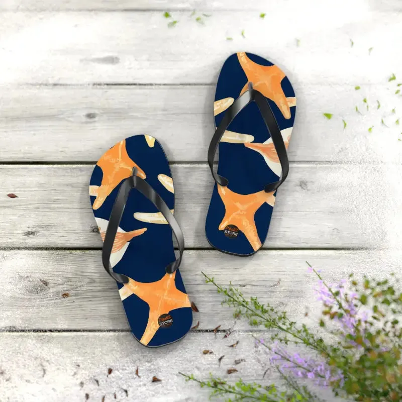 Seas the Day Unisex Starfish Flip Flops Summer Fun