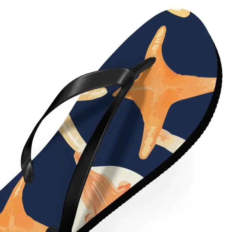 Seas the Day Unisex Starfish Flip Flops Summer Fun