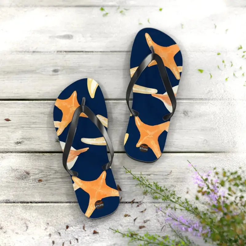 Seas the Day Unisex Starfish Flip Flops Summer Fun