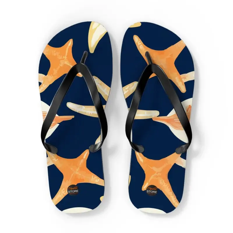 Seas the Day Unisex Starfish Flip Flops Summer Fun