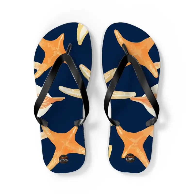 Seas the Day Unisex Starfish Flip Flops Summer Fun