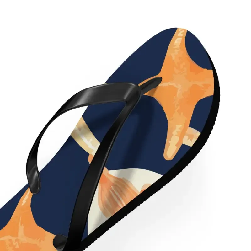 Seas the Day Unisex Starfish Flip Flops Summer Fun