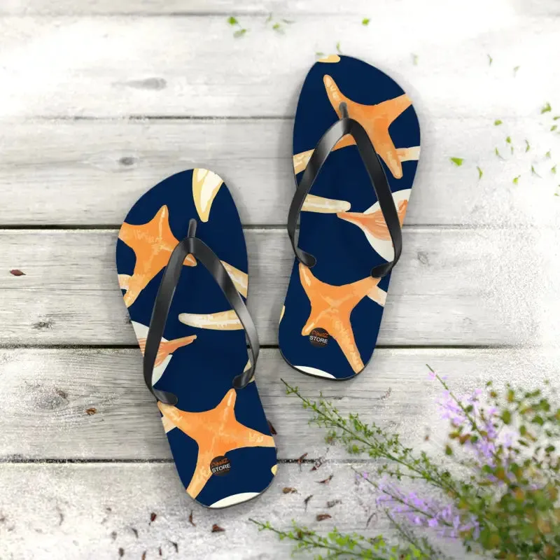 Seas the Day Unisex Starfish Flip Flops Summer Fun