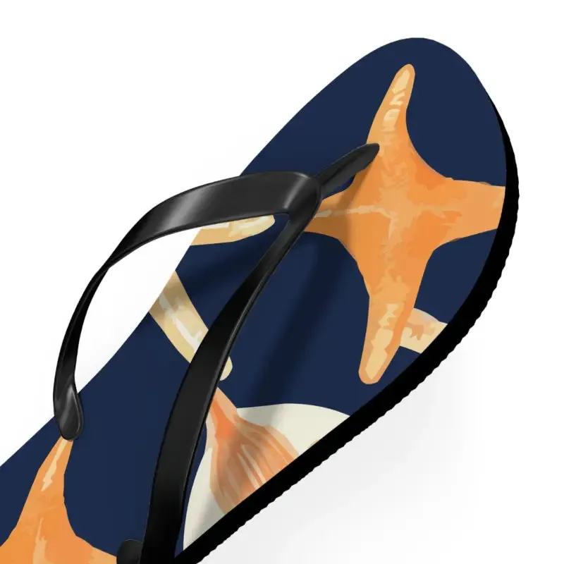 Seas the Day Unisex Starfish Flip Flops Summer Fun