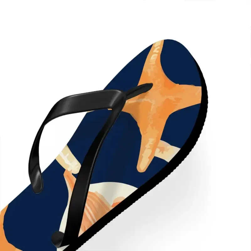 Seas the Day Unisex Starfish Flip Flops Summer Fun
