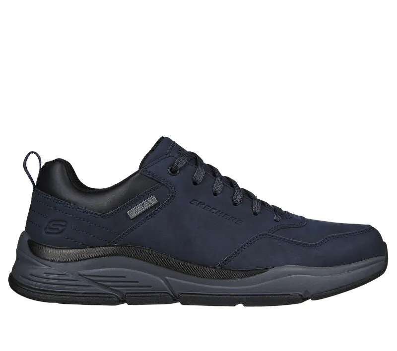 Skechers 210021 Benago Hombre Walking-Sneaker für Herren in weiter Passform - Marineblau