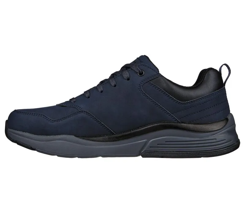 Skechers 210021 Benago Hombre Walking-Sneaker für Herren in weiter Passform - Marineblau