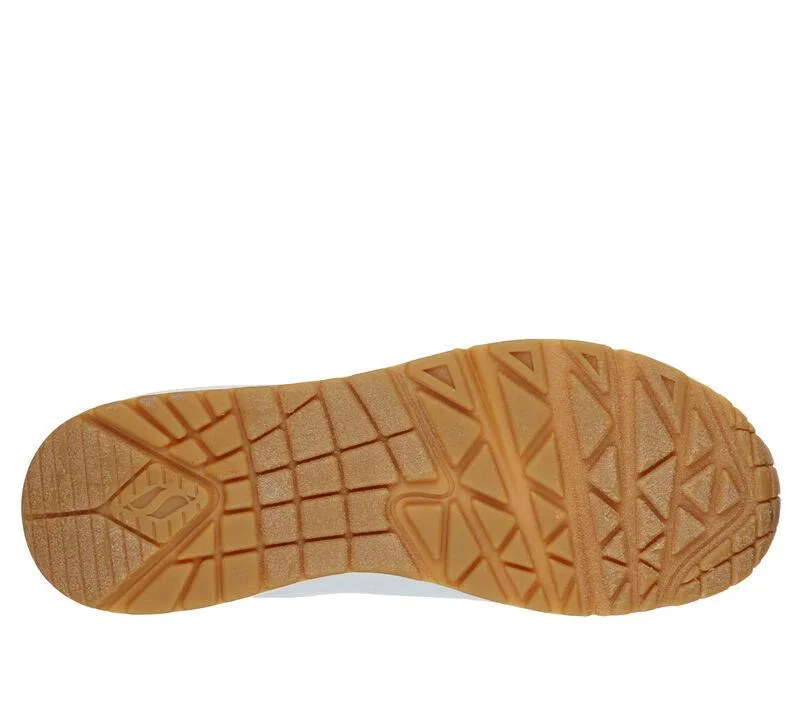 Skechers 73690 Uno Stand On Air Walking-Sneakers für Damen in weiter Passform - Weiß
