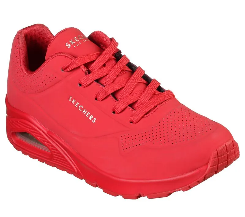 Skechers Stand On Air Uno Red Trainers