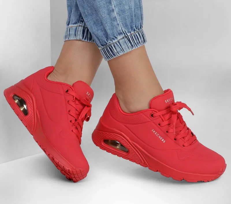 Skechers Stand On Air Uno Red Trainers