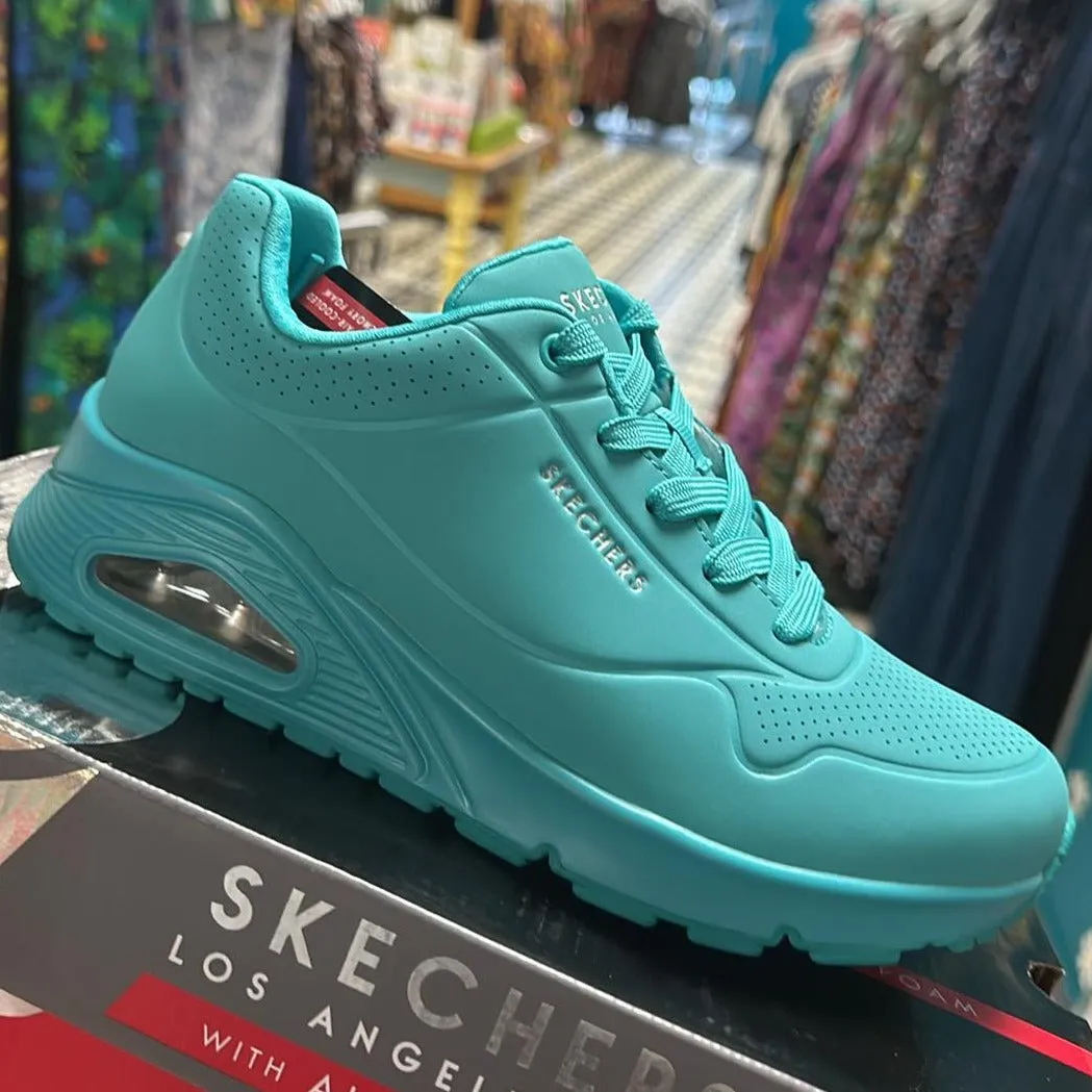 Skechers Stand On Air Uno Turquoise Trainers