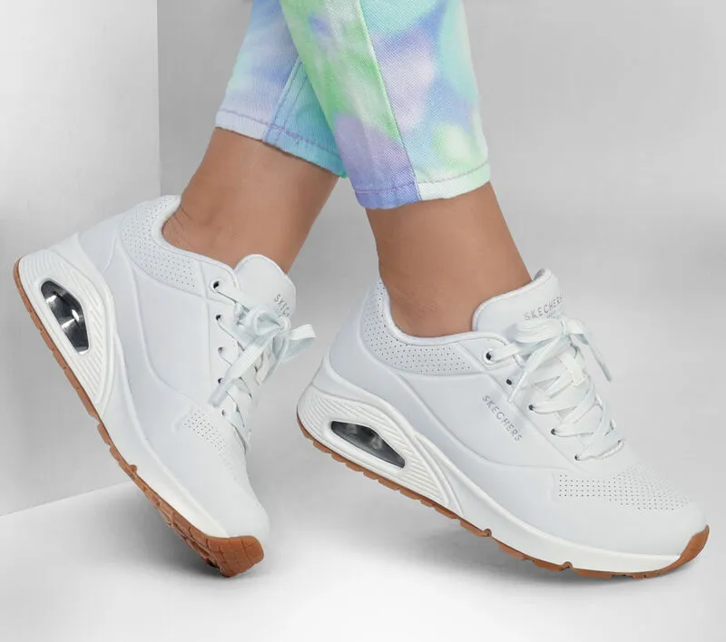 Skechers Stand On Air Uno White Trainers
