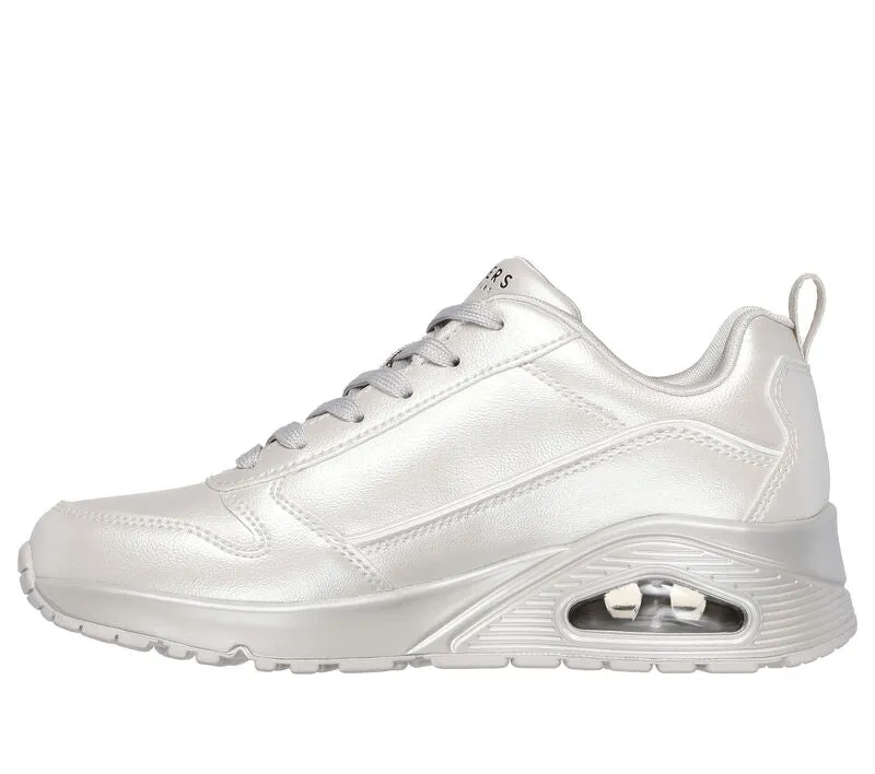 Skechers Uno - Galactic Gal Metallic Off White