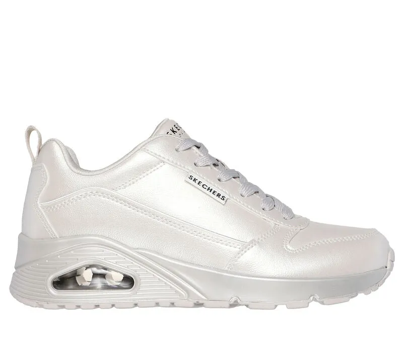 Skechers Uno - Galactic Gal Metallic Off White