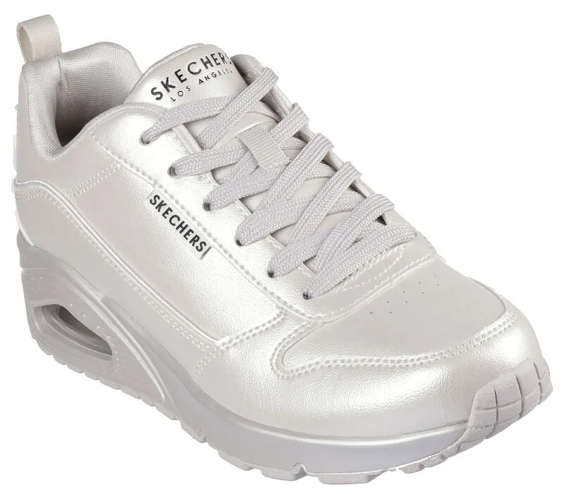 Skechers Uno - Galactic Gal Metallic Off White