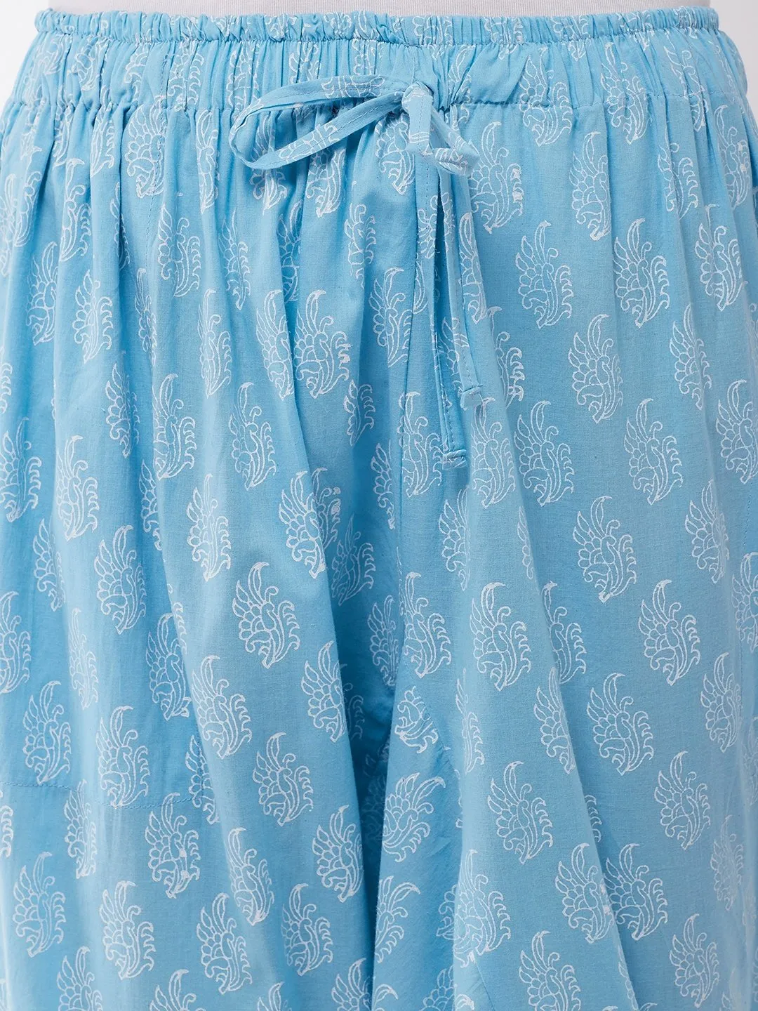 Sky Blue Block Print Harem