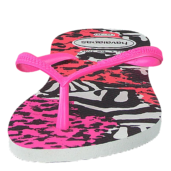 Slim Animal White/pink