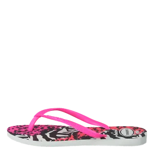 Slim Animal White/pink
