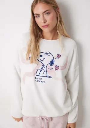 Snoopy Print Pyjama Set - Ivory