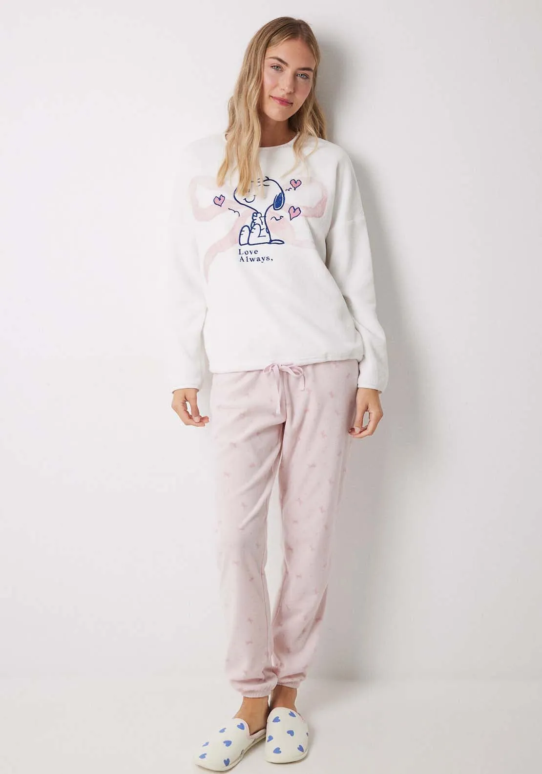 Snoopy Print Pyjama Set - Ivory