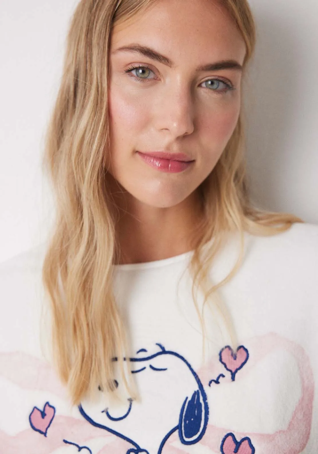 Snoopy Print Pyjama Set - Ivory