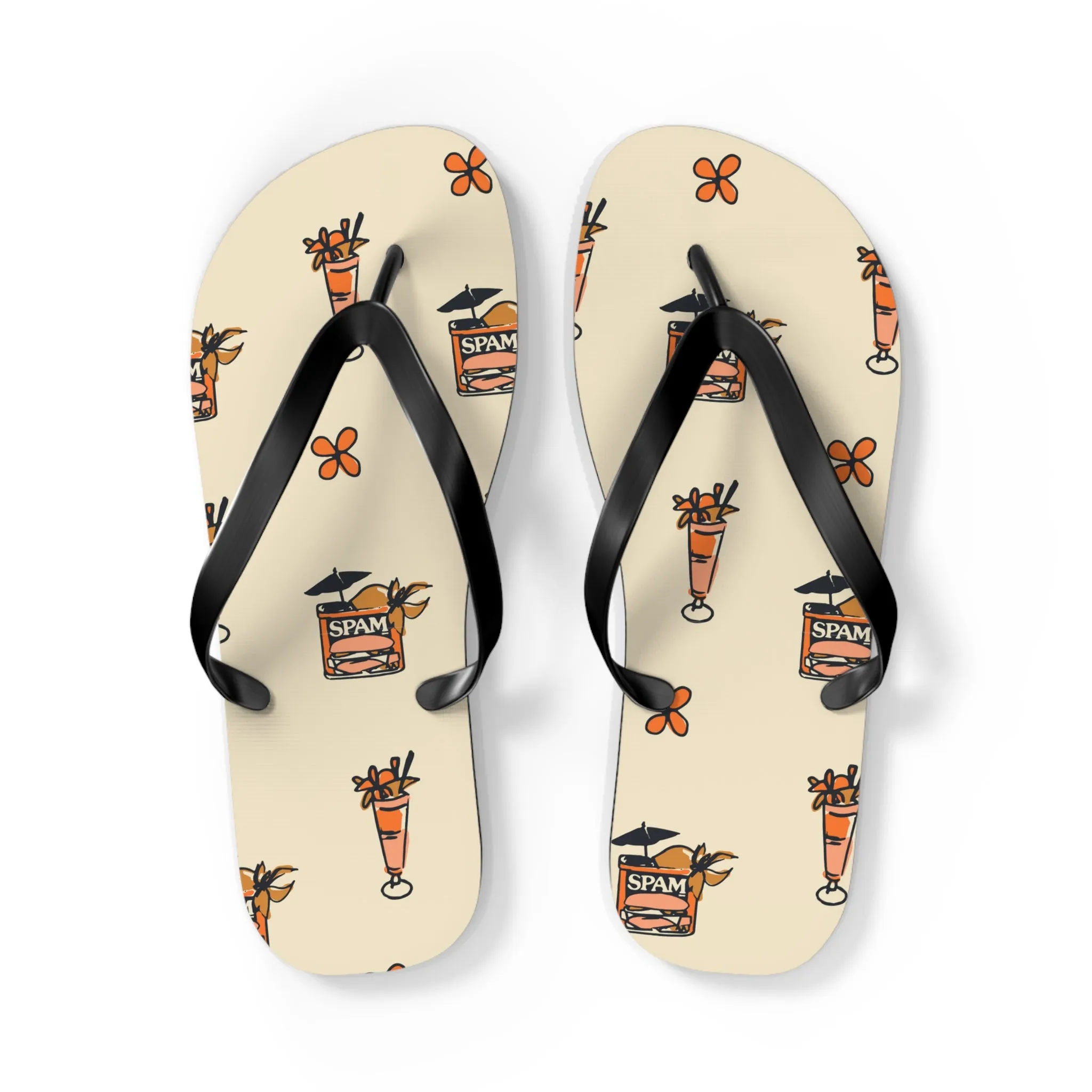 Spam N' Cocktails Flip Flops