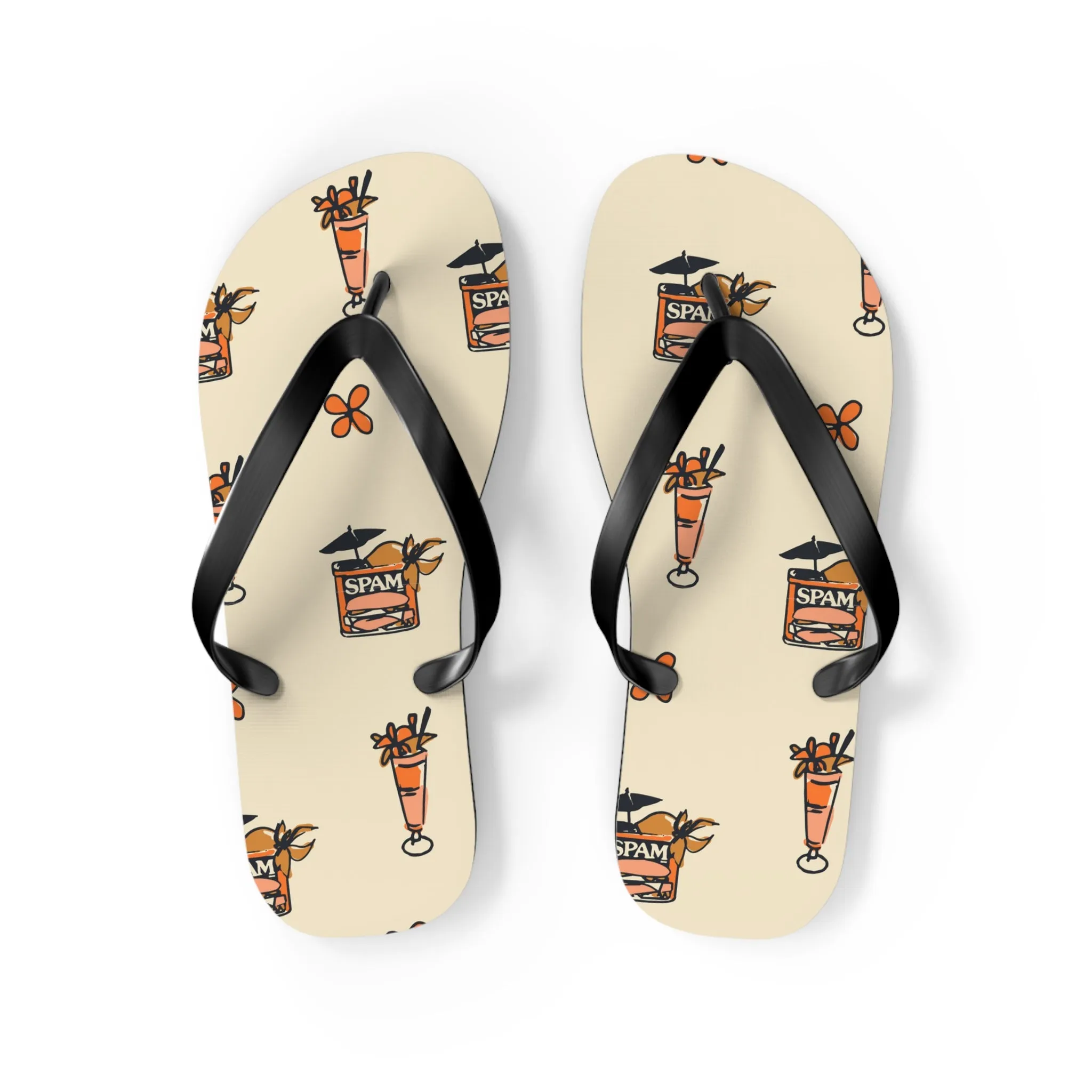 Spam N' Cocktails Flip Flops