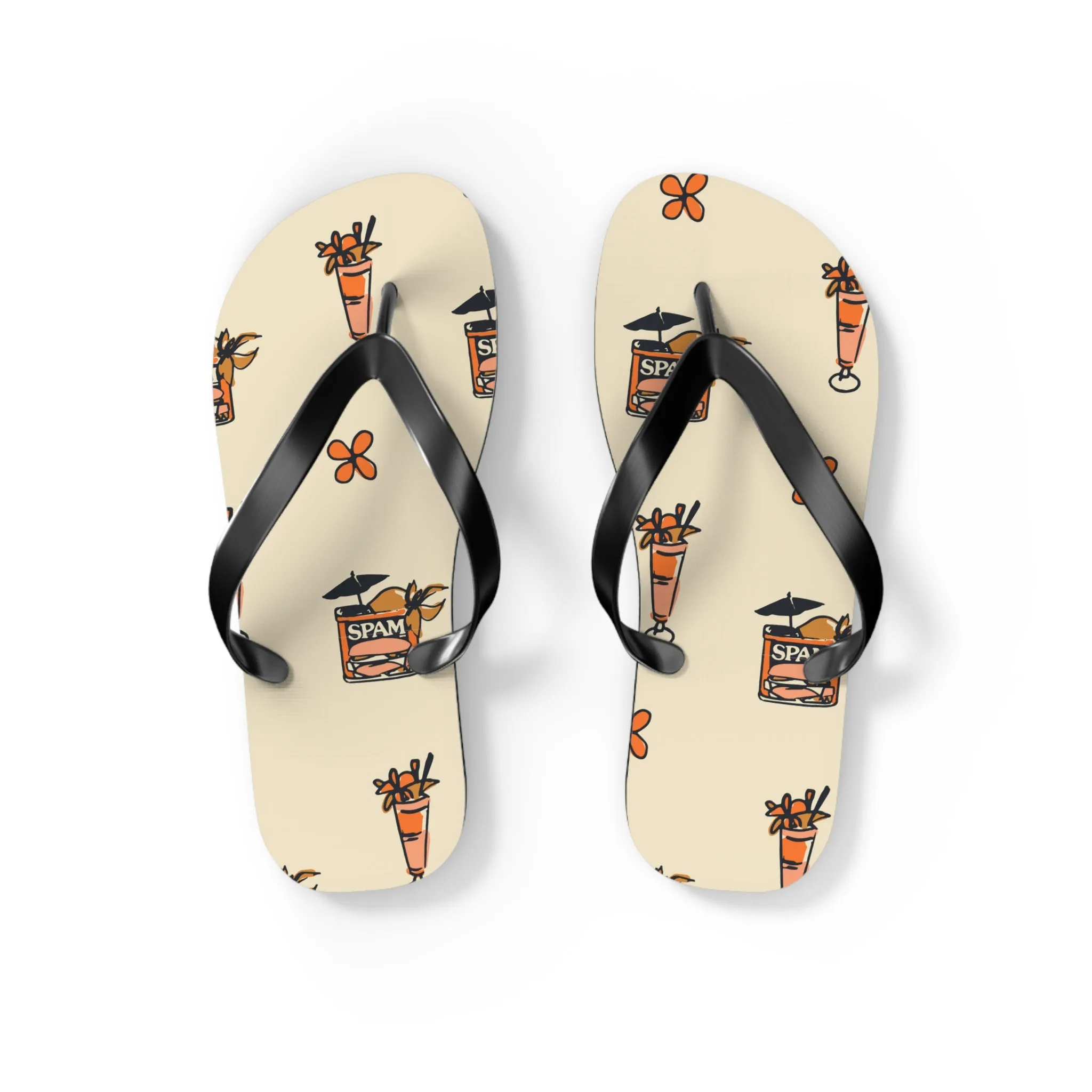 Spam N' Cocktails Flip Flops