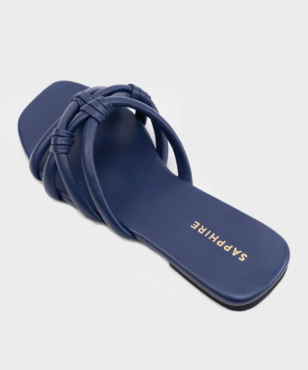 Square Toe Flats with Knot Detail
