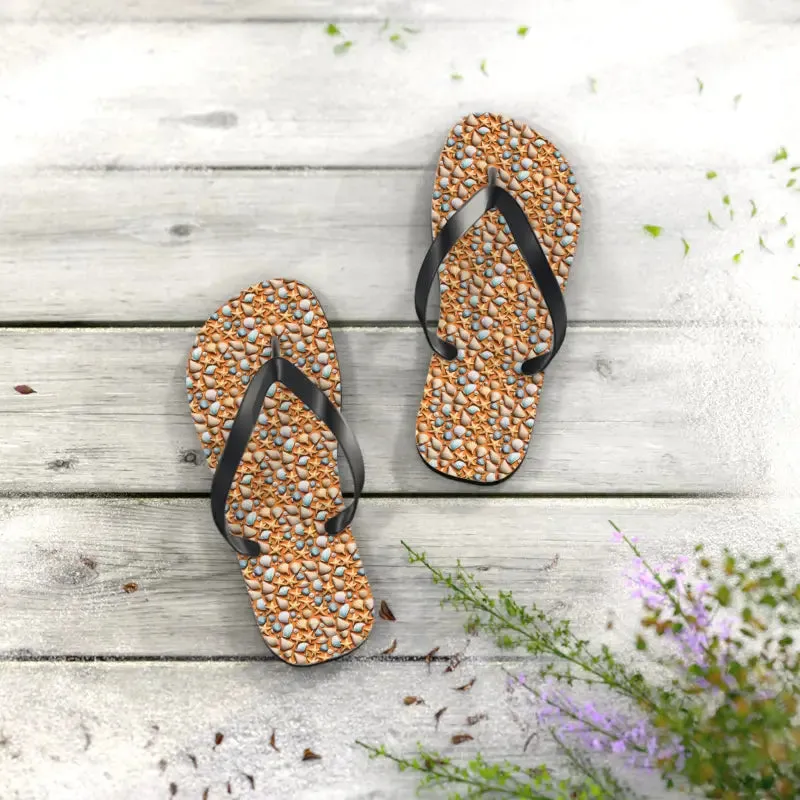 Starfish Unisex Flip Flops Beach Bliss Summer Vibes