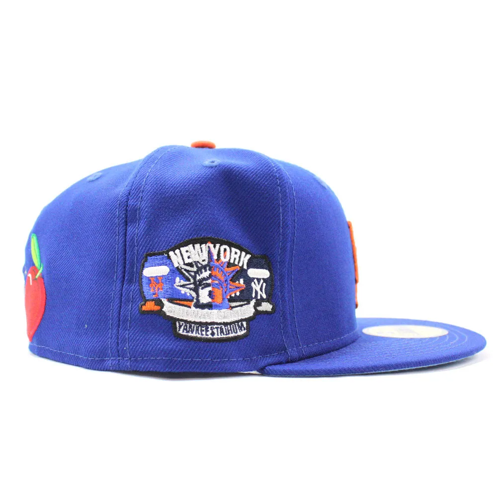 State of Liberty New York Mets SUBWAY SERIES YANKEE STADIUM New Era 59Fifty Fitted Hat (Blue Sky Blue Under Brim)