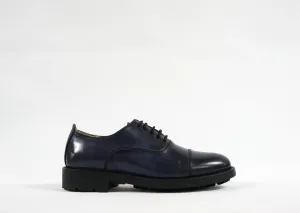 Stefano Stefani Women's Blue Leather Lace Up Shoe 8047  Special $190