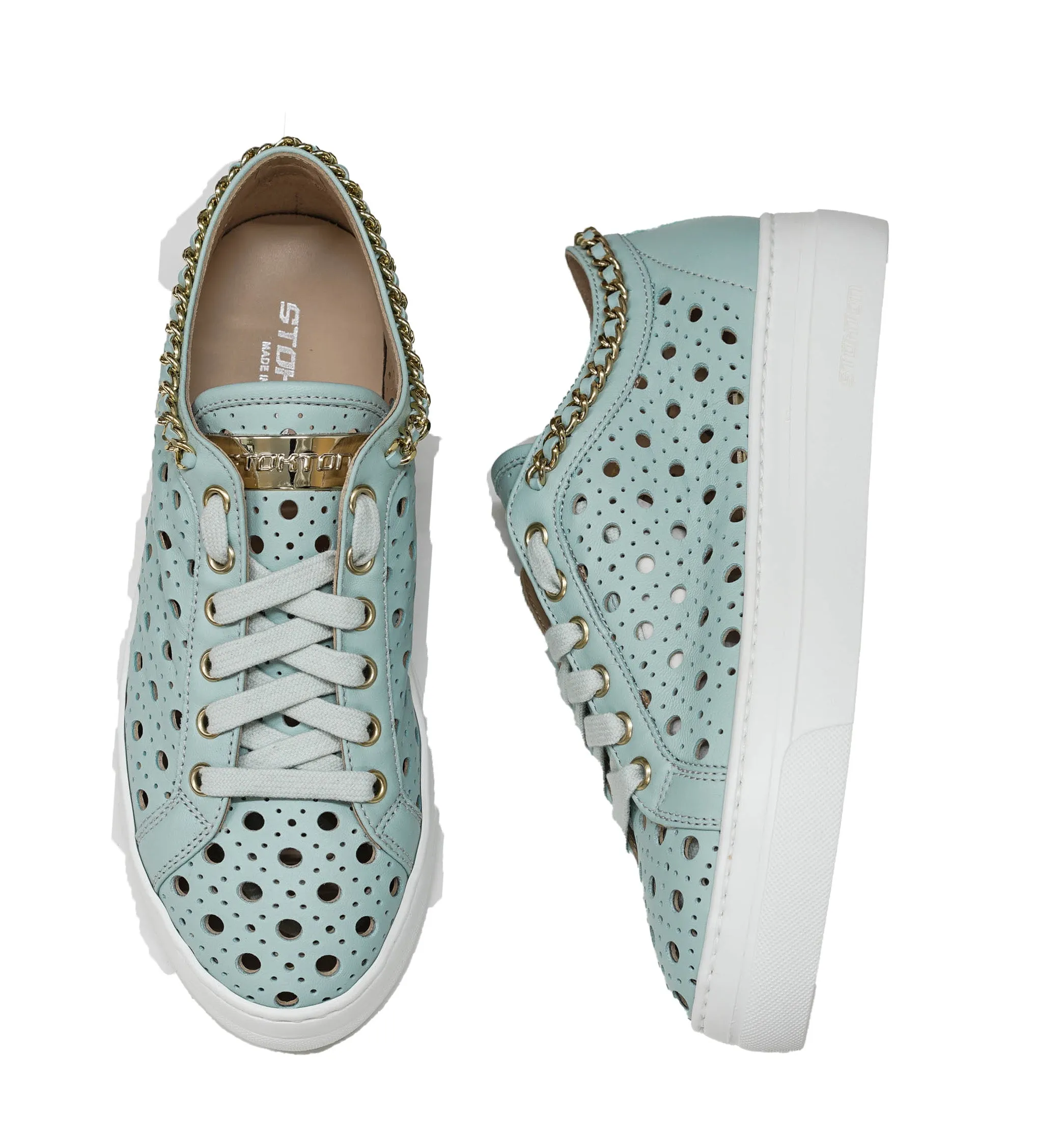 Stokton Women's Mint Chain Sneakers 117-D