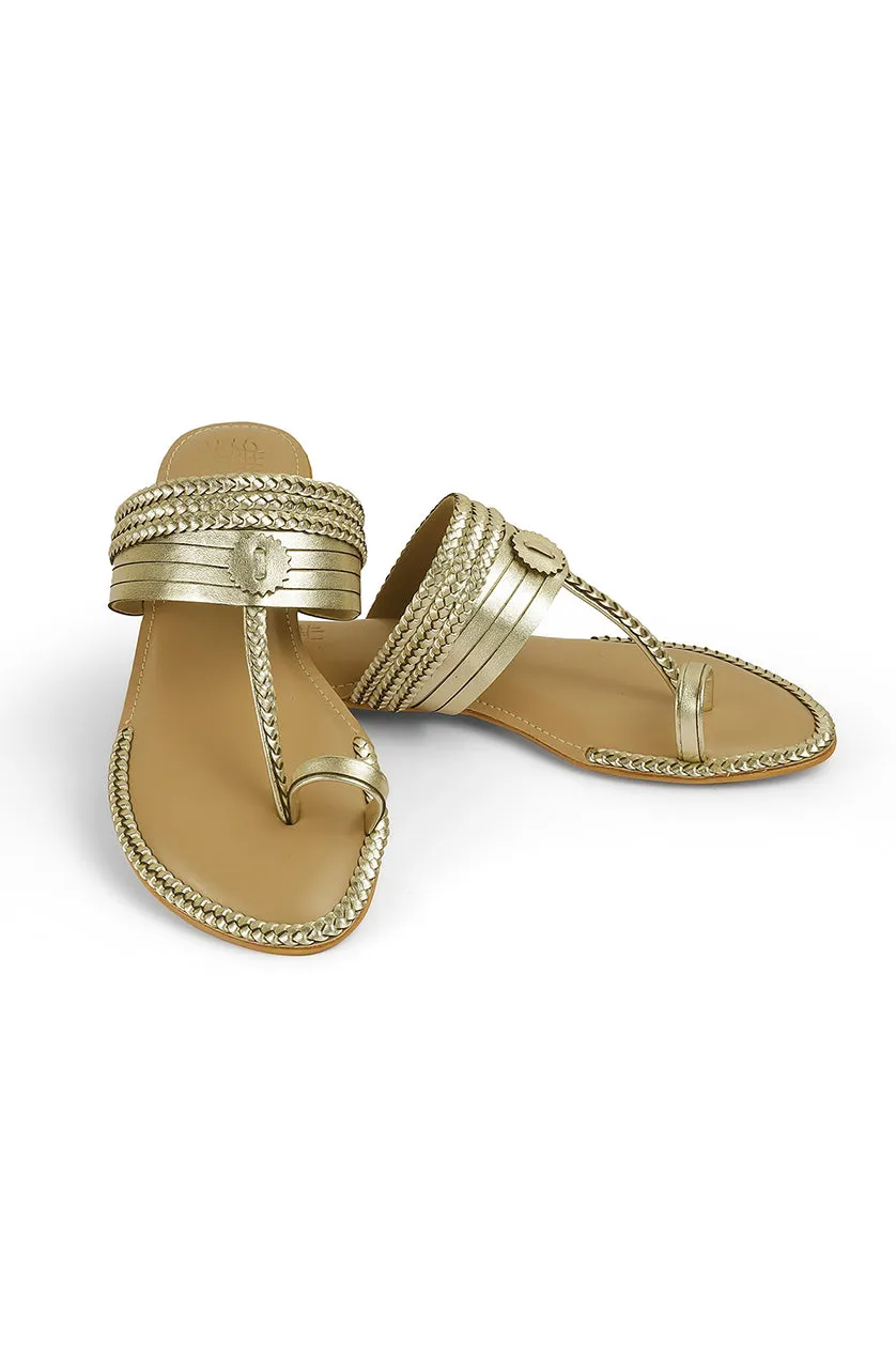 Strip Braid K Flats Pewter