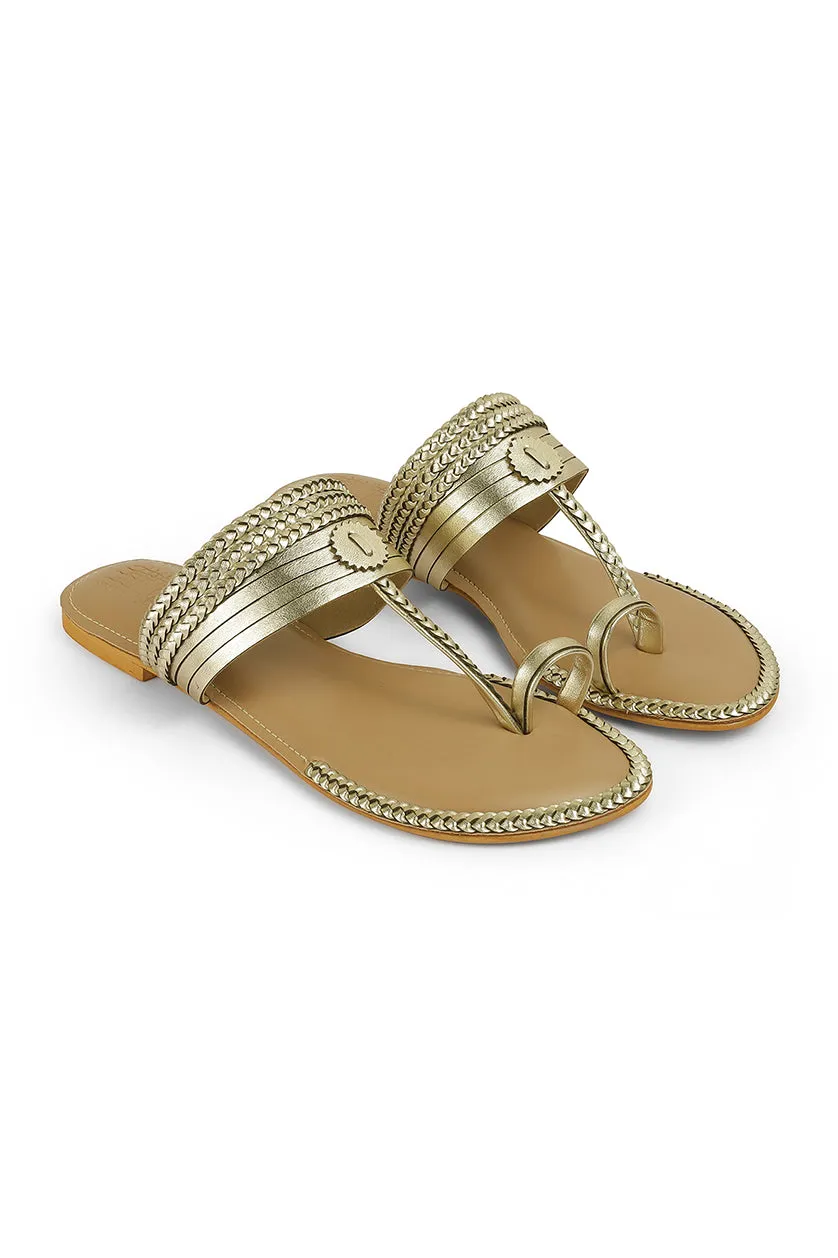 Strip Braid K Flats Pewter