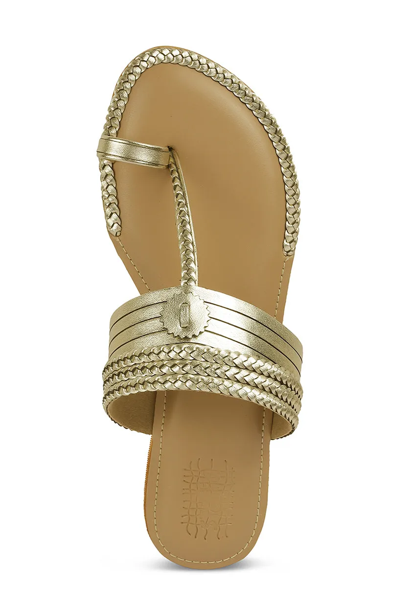 Strip Braid K Flats Pewter