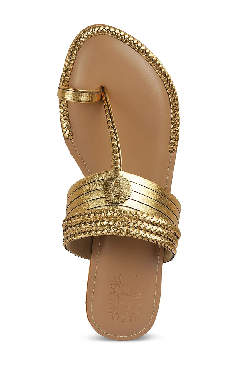 Strip Braid K Flats Pewter