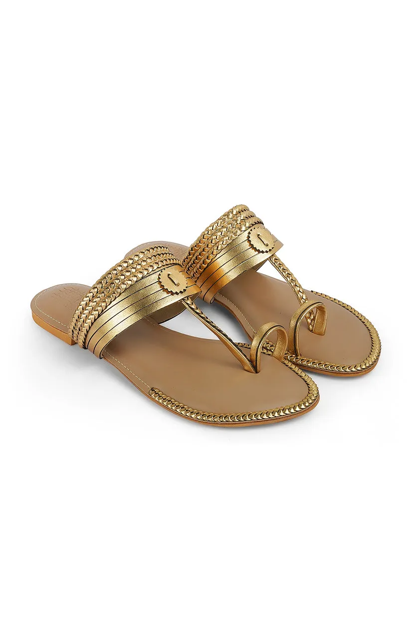 Strip Braid K Flats Pewter
