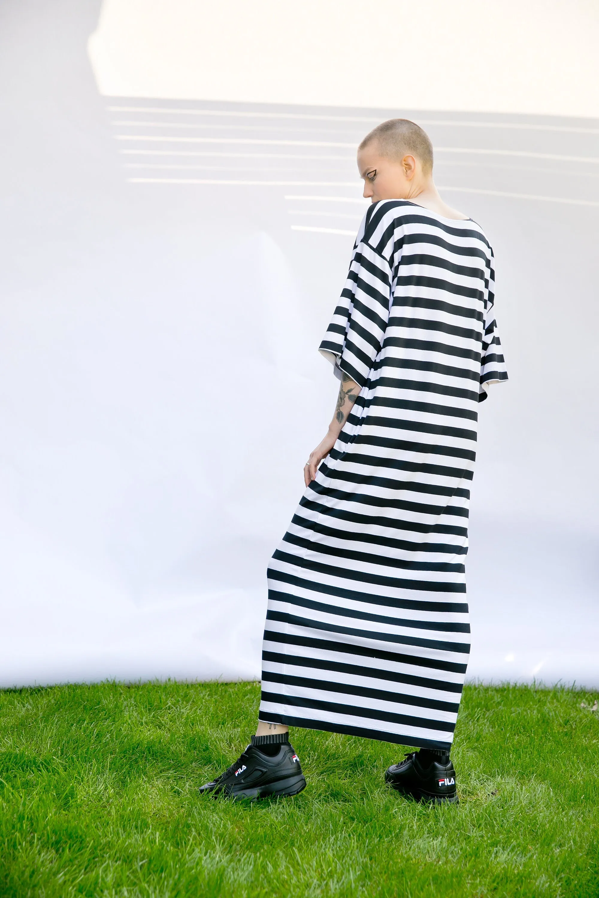Striped Kaftan Dress, Plus Size Clothing, Avant Garde Clothing, Animal Print Dress, Pocket Dress, Beach Caftan Dress, Summer Robe Dress