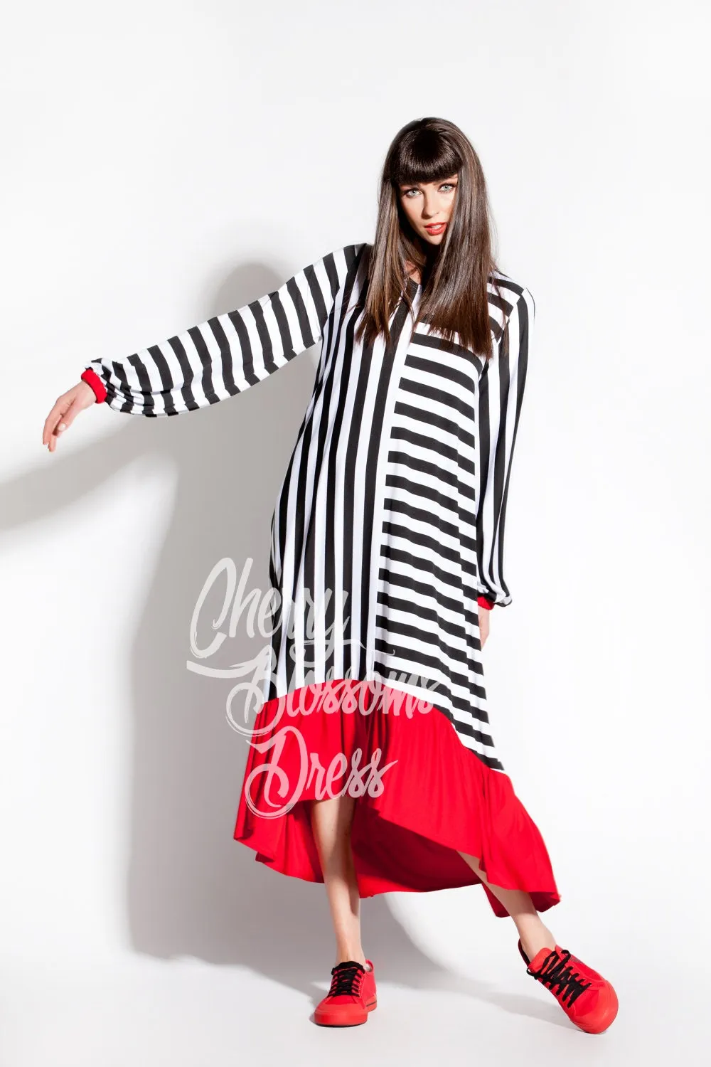 Striped Maxi dress/ Plus size dress/ Summer dress/ Maxi dress with sleeves/ Maxi dress summer/ Long sleeve dress/ Casual dress/ Day dress