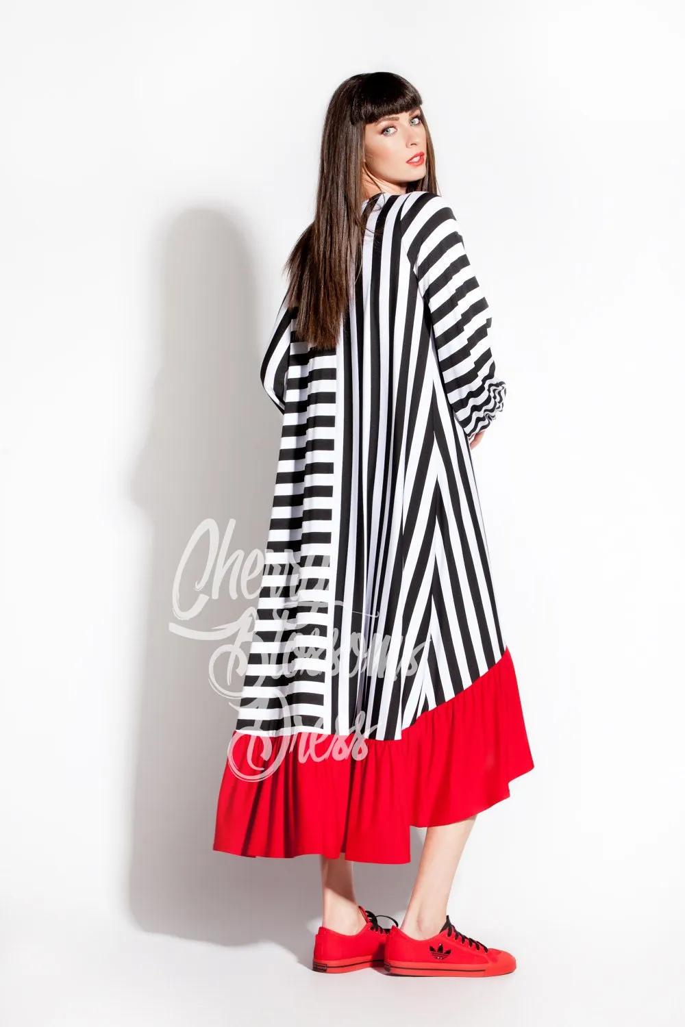 Striped Maxi dress/ Plus size dress/ Summer dress/ Maxi dress with sleeves/ Maxi dress summer/ Long sleeve dress/ Casual dress/ Day dress