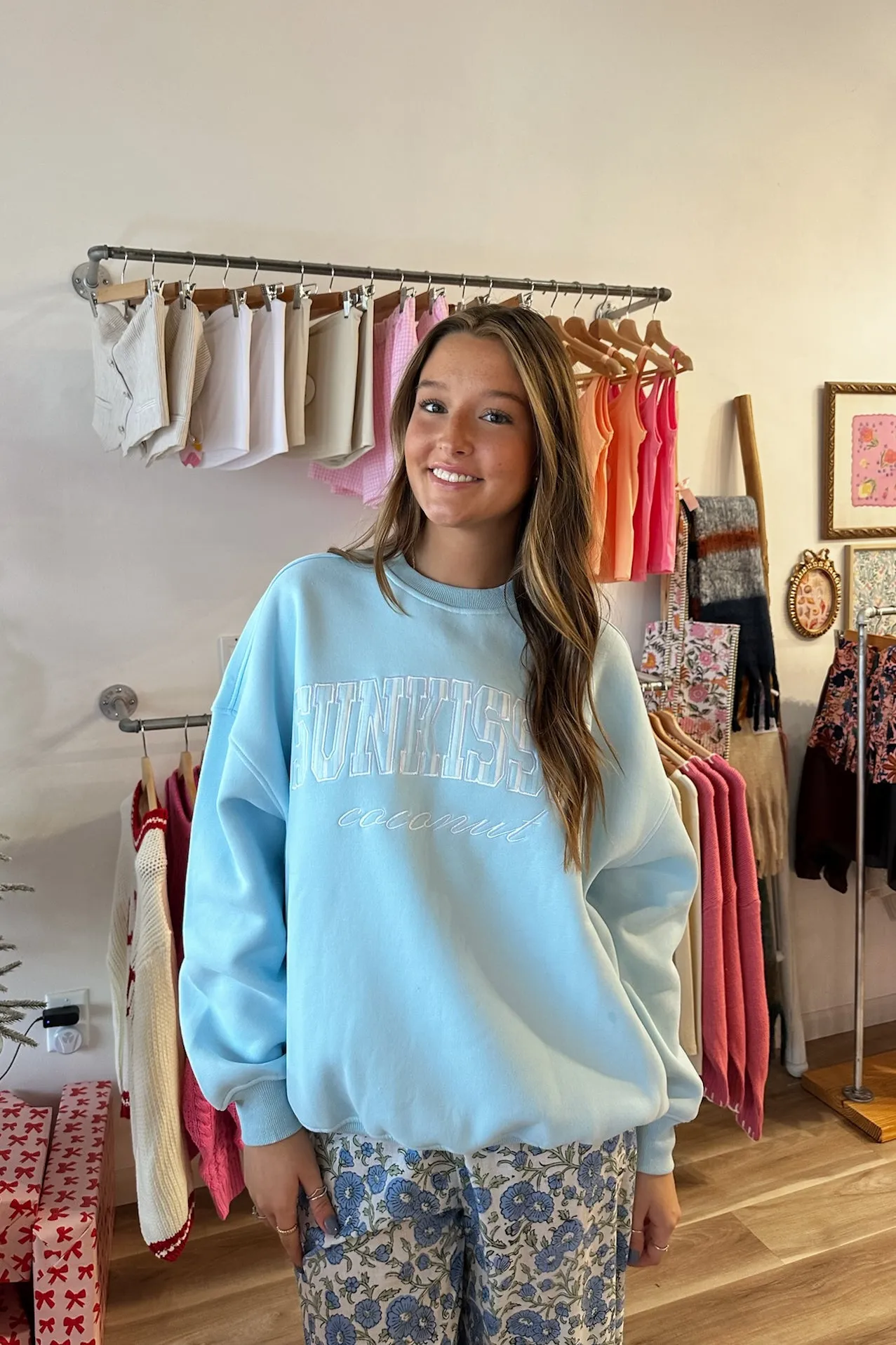 Sunkissed Striped Sweatshirt in Blue