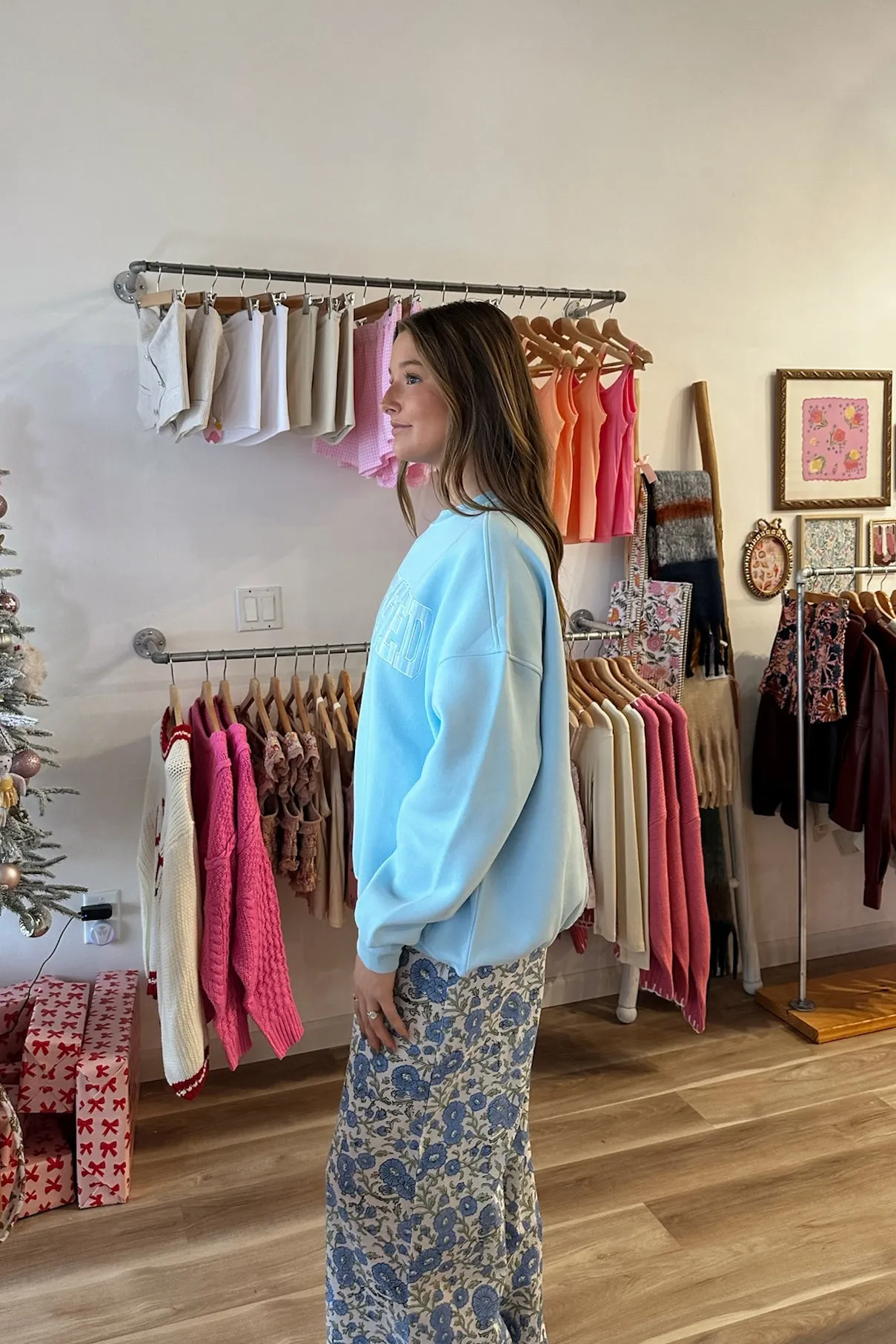 Sunkissed Striped Sweatshirt in Blue