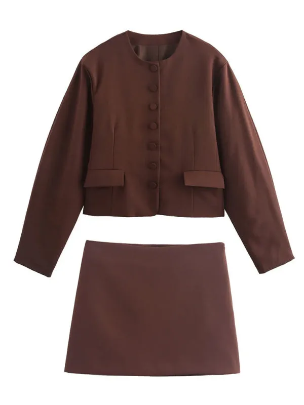 Surry Blazer and Mini Skirt Set