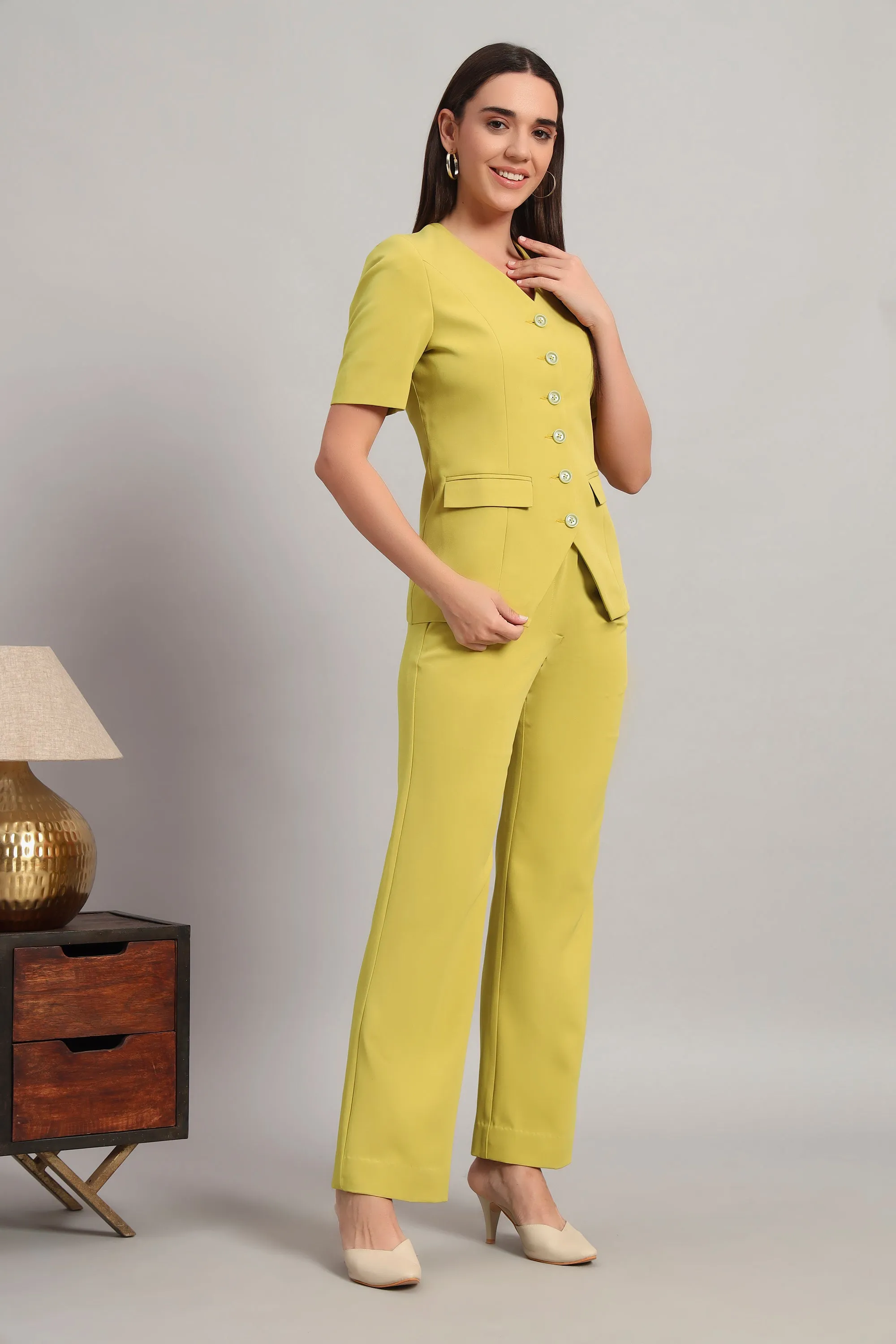 The Breezy Blazer Set, Lime Green