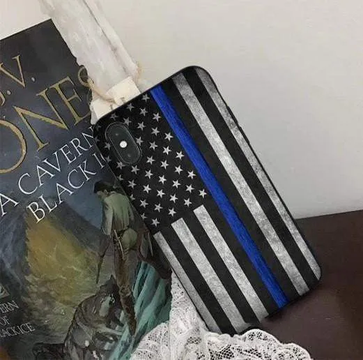 Thin Blue Line Cell Phone Case - Available in iPhone & Samsung sizes!