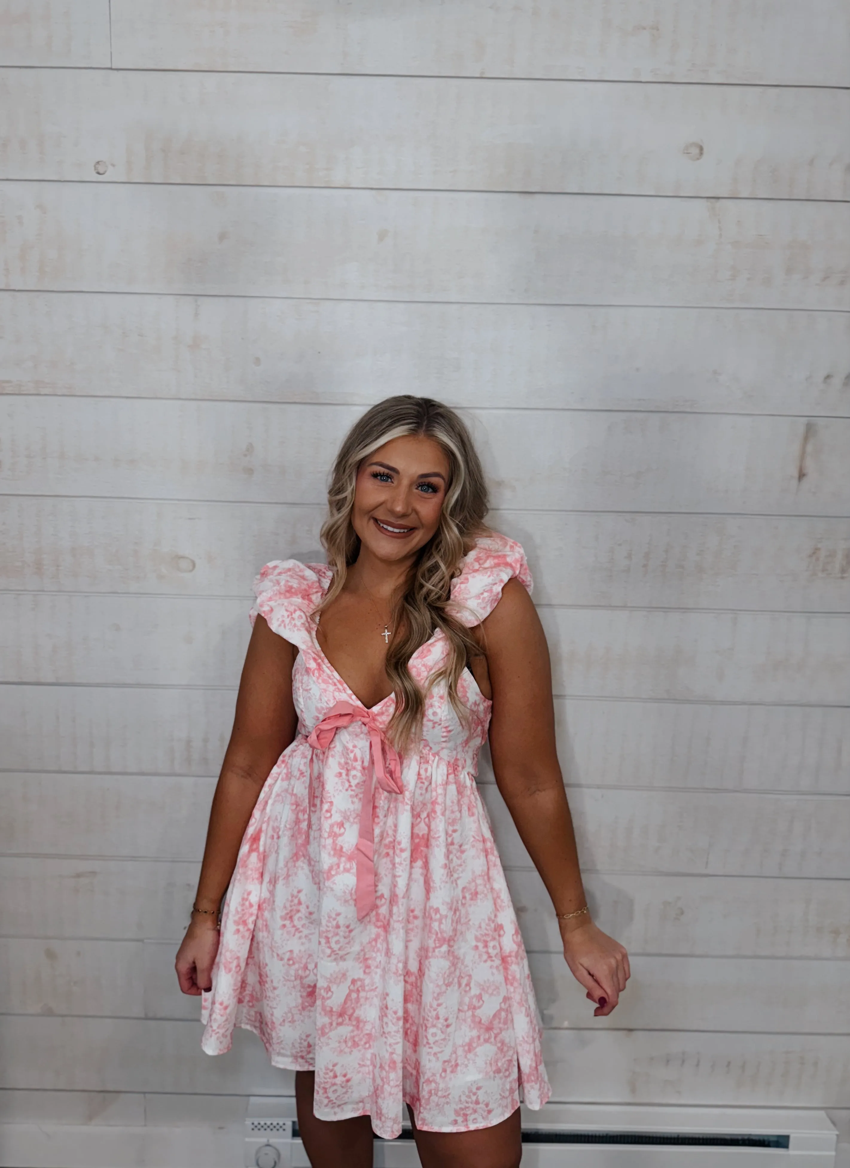Toile Printed Mini Dress