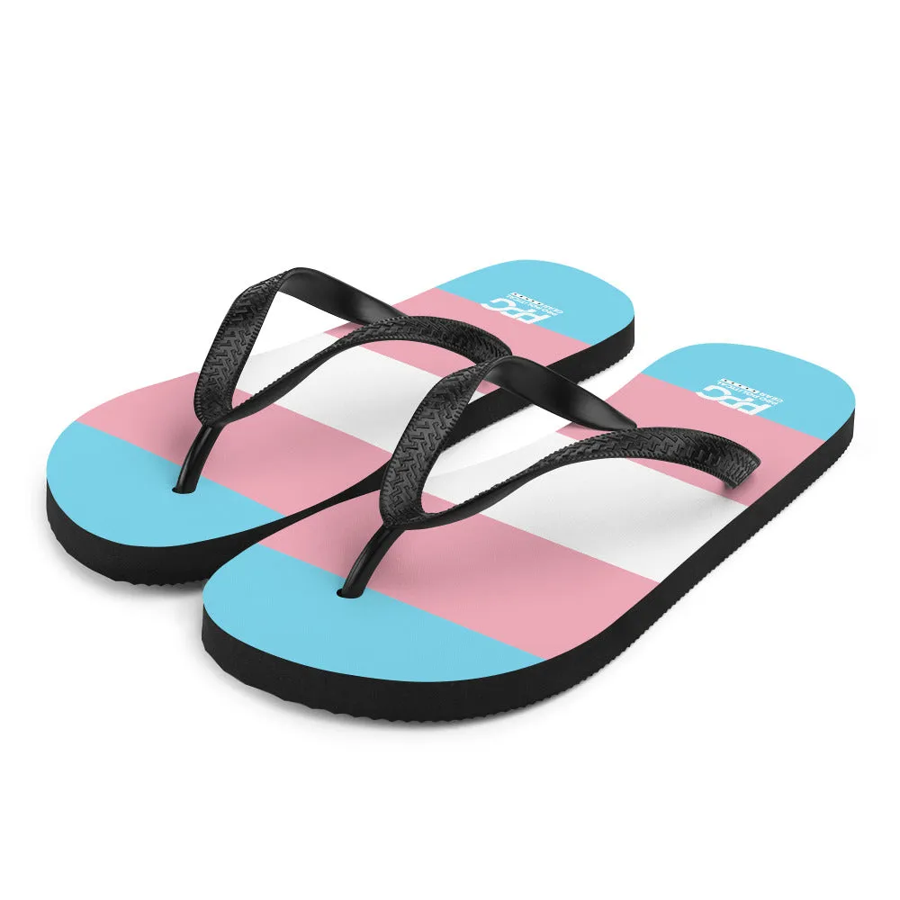 Transgender Flag Flip-Flops