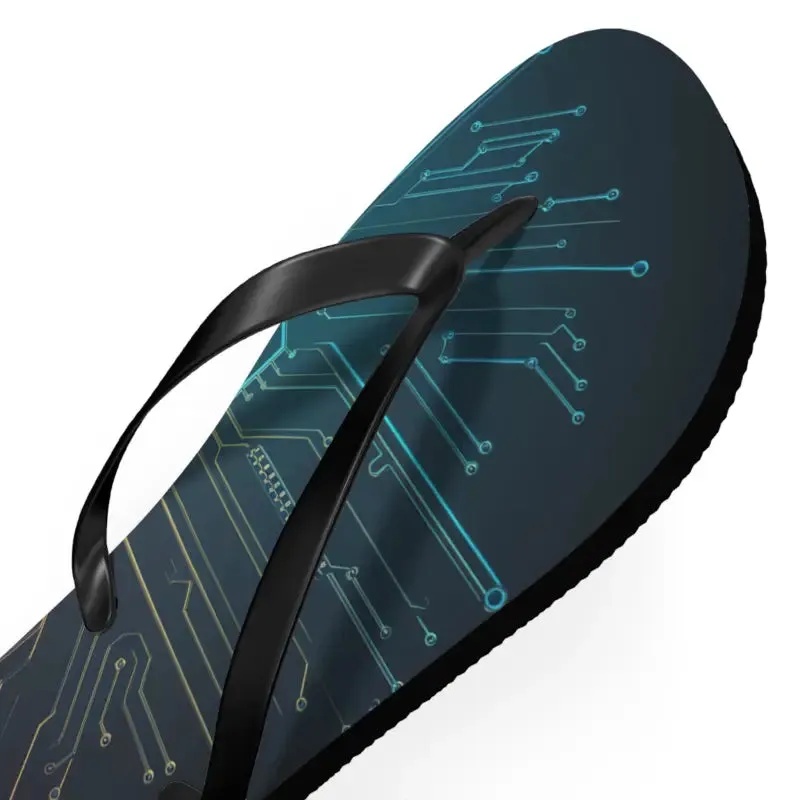 Trendy Circuit Pattern Flip Flops for Summer Style