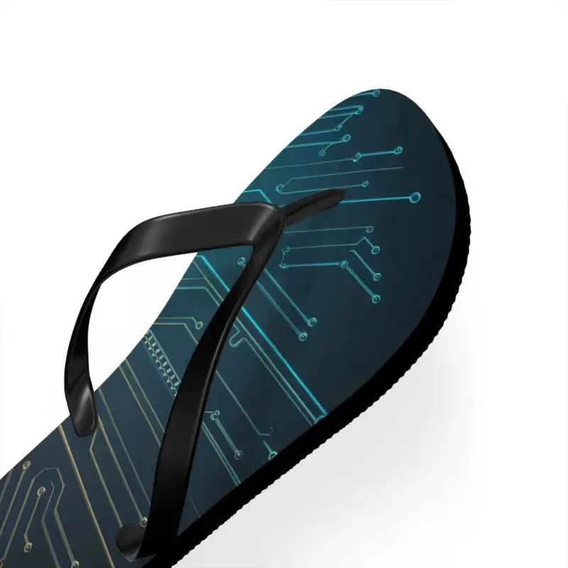 Trendy Circuit Pattern Flip Flops for Summer Style